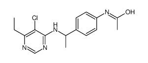 N-[4-[1-[(5-chloro-6-ethylpyrimidin-4-yl)amino]ethyl]phenyl]acetamide Structure