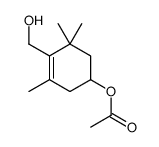 [4-(hydroxymethyl)-3,5,5-trimethylcyclohex-3-en-1-yl] acetate Structure