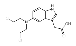 1H-Indole-3-aceticacid, 5-[bis(2-chloroethyl)amino]- Structure