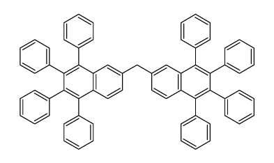 1,2,3,4-tetraphenyl-6-[(5,6,7,8-tetraphenylnaphthalen-2-yl)methyl]naphthalene结构式