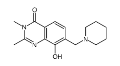 4(3H)-Quinazolinone,8-hydroxy-2,3-dimethyl-7-(piperidinomethyl)- (7CI) Structure