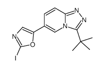 5-(3-tert-butyl-[1,2,4]triazolo[4,3-a]pyridin-6-yl)-2-iodo-1,3-oxazole Structure