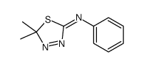 5,5-dimethyl-N-phenyl-1,3,4-thiadiazol-2-imine结构式