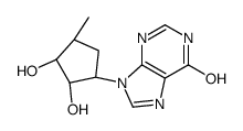 9-[(1R,2S,3R,4S)-2,3-dihydroxy-4-methylcyclopentyl]-3H-purin-6-one结构式