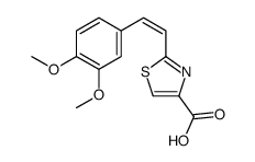 2-[(E)-2-(3,4-dimethoxyphenyl)ethenyl]-1,3-thiazole-4-carboxylic acid Structure