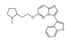 3-benzo[b]thiophen-3-yl-6-[2-(1-methyl-pyrrolidin-2-yl)-ethoxy]-imidazo[1,2-b]pyridazine Structure