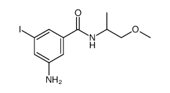 3-iodo-5-(2-methoxy-1-methylethylcarbamoyl)phenyl-ammonium Structure