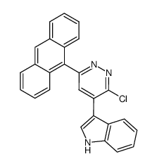 3-(6-anthracen-9-yl-3-chloropyridazin-4-yl)-1H-indole Structure