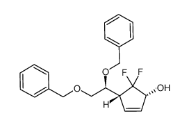 (1R,4R)-4-((S)-1,2-bis(benzyloxy)ethyl)-5,5-difluorocyclopent-2-enol Structure