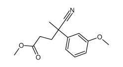 methyl 4-cyano-4-(m-methoxyphenyl)pentanoate结构式