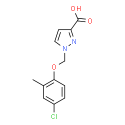 1-(4-CHLORO-2-METHYL-PHENOXYMETHYL)-1 H-PYRAZOLE-3-CARBOXYLIC ACID structure