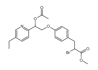 methyl 3-{4-[2-acetoxy-2-(5-ethyl-2-pyridyl) ethoxy]phenyl}-2-bromopropionate Structure