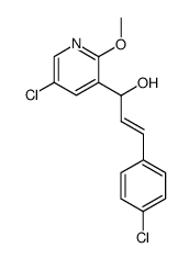 (E)-5-Chloro-α-(2-(4-chlorophenyl)ethenyl)-2-methoxy-3-pyridinemethanol结构式