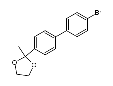 anhydrous 2-(4'-bromo[1,1'-biphenyl]-4-yl)-2-methyl-1,3-dioxolane结构式