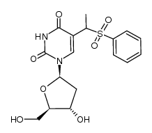 2'-deoxy-5-(1-phenylsulphonylethyl)uridine Structure