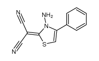 2-(3-amino-4-phenylthiazol-2(3H)-ylidene)malononitrile结构式