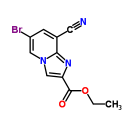 6-Bromo-8-cyano-imidazo[1,2-a]pyridine-2-carboxylic acid ethyl ester Structure