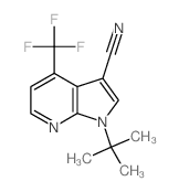 1-(TERT-BUTYL)-4-(TRIFLUOROMETHYL)-1H-PYRROLO[2,3-B]PYRIDINE-3-CARBONITRILE Structure