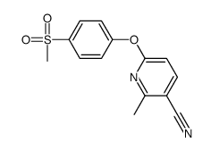 2-甲基-6-[4-(甲磺酰基)苯氧基]-3-吡啶甲腈结构式