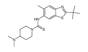 2-tert-Butyl-5-methyl-6-[4-(dimethylamino)piperidino(thiocarbonyl)amino]benzothiazole structure