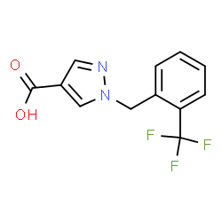 1-[2-(Trifluoromethyl)benzyl]-1H-pyrazole-4-carboxylic acid结构式