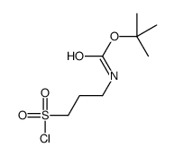 (3-(氯磺酰基)丙基)氨基甲酸叔丁酯结构式