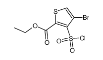 4-bromo-2-ethoxycarbonyl-thiophene-3-sulphonyl chloride结构式