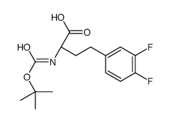 (2R)-4-(3,4-difluorophenyl)-2-[(2-methylpropan-2-yl)oxycarbonylamino]butanoic acid结构式