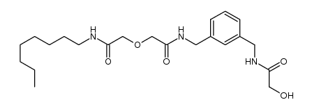 2-hydroxy-N-[3-({2-[2-(octylamino)-2-oxoethoxy]acetamido}methyl)benzyl]acetamide结构式