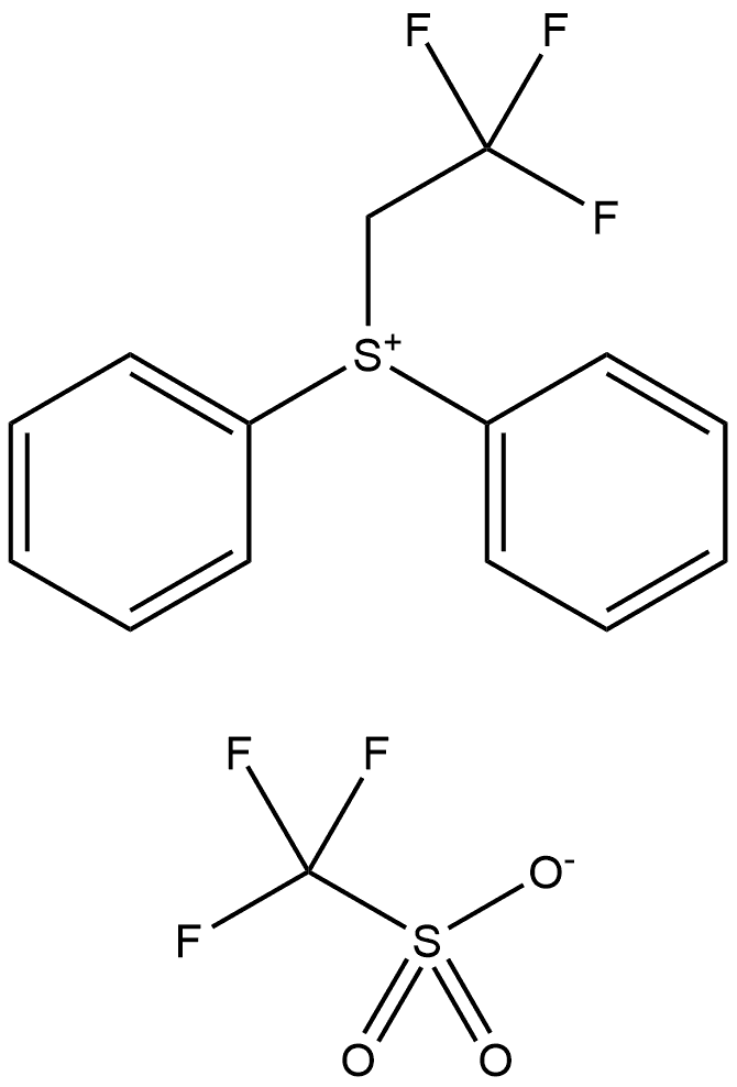 diphenyl(2,2,2-trifluoroethyl)sulfanium trifluoromethanesulfonate Structure