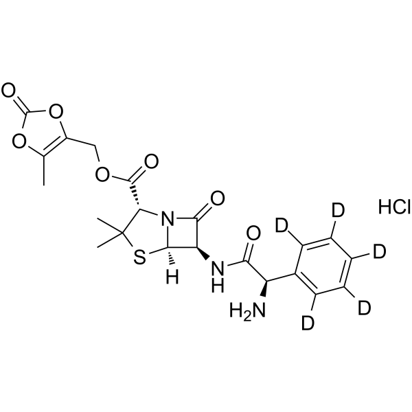 Lenampicillin-d5 hydrochloride结构式