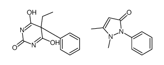 5-ethyl-5-phenylbarbituric acid, compound with 1,2-dihydro-1,5-dimethyl-2-phenyl-3H-pyrazol-3-one结构式