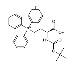 (S)-2-[(t-butyloxycarbonyl)amino]-4-(triphenylphosphonium)butanoic acid iodide结构式