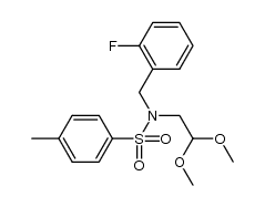 N-(2,2-dimethoxyethyl)-N-(2-fluorobenzyl)-4-methylbenzenesulfonamide Structure