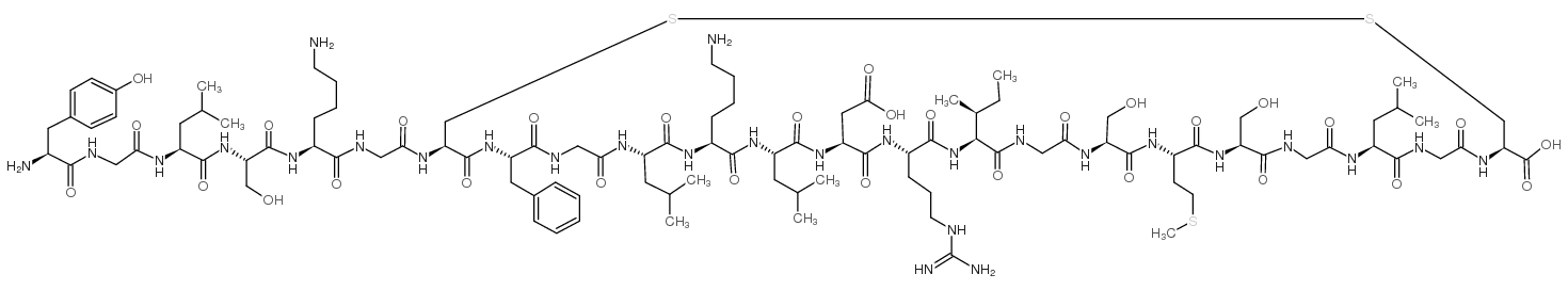 (Tyr0)-C-Type Natriuretic Peptide (32-53) (human, porcine, rat) structure