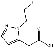 [2-(2-Fluoro-ethyl)-2H-pyrazol-3-yl]-acetic acid Structure