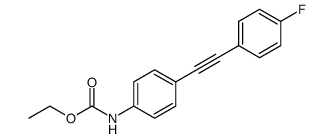 ethyl (4-(4-fluorophenyl)ethynylphenyl)carbamate结构式