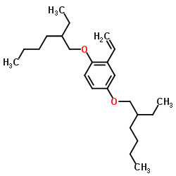 聚[2-(2',5'-双(2''-乙基己氧基)苯基)-1,4-苯基亚乙烯酯结构式