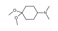 4,4-dimethoxy-N,N-dimethylcyclohexanamine结构式