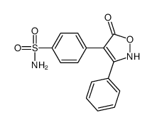 4-(5-oxo-3-phenyl-2H-1,2-oxazol-4-yl)benzenesulfonamide结构式