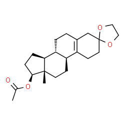 17β-Acetyloxyestr-5(10)-en-3-one ethylene acetal结构式