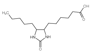 6-(2-oxo-5-pentylimidazolidin-4-yl)hexanoic acid Structure