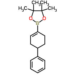 4,4,5,5-四甲基-2-(1,2,3,6-四氢-[1,1'-联苯]-4-基)-1,3,2-二氧杂硼烷结构式