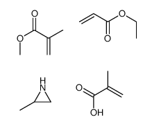 2-甲基-2-丙烯酸与2-丙烯酸乙酯、2-甲基氮丙烷和2-甲基-2-丙烯酸甲酯的聚合物结构式