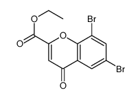 ethyl 6,8-dibromo-4-oxo-chromene-2-carboxylate结构式