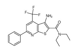 3-amino-6-phenyl-4-trifluoromethylthieno[2,3-b]pyridine-2-carboxylic acid diethylamide结构式