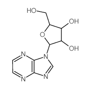 2-(hydroxymethyl)-5-(2,5,7,9-tetrazabicyclo[4.3.0]nona-1,3,5,7-tetraen-9-yl)oxolane-3,4-diol structure