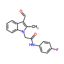 N-(4-Fluorophenyl)-2-(3-formyl-2-methyl-1H-indol-1-yl)acetamide结构式