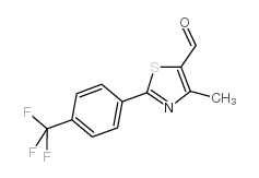 4-METHYL-2-(4-(TRIFLUOROMETHYL)PHENYL)THIAZOLE-5-CARBALDEHYDE structure