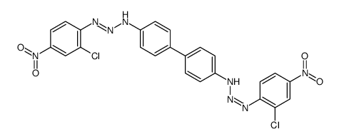 N-[(2-chloro-4-nitrophenyl)diazenyl]-4-[4-[2-(2-chloro-4-nitrophenyl)iminohydrazinyl]phenyl]aniline结构式